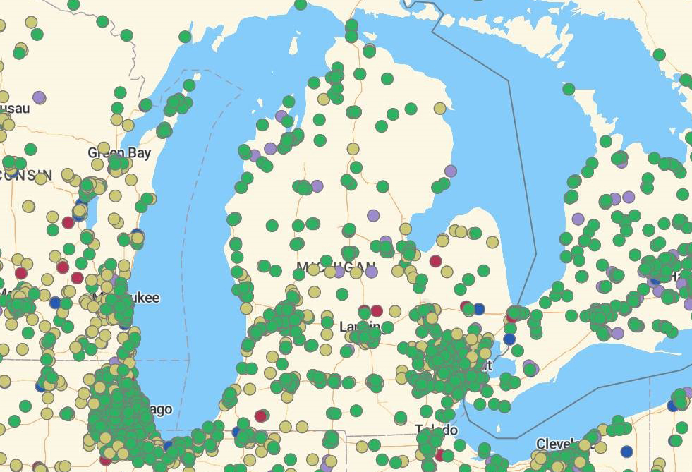 map of electric vehicle charging stations